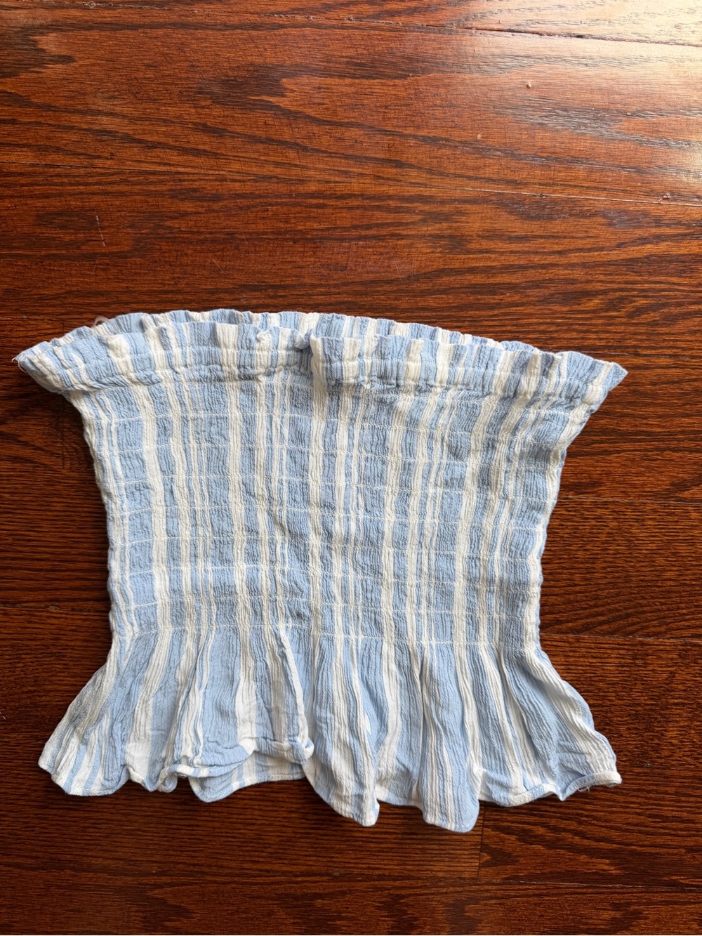 American eagle blue and white striped tube top